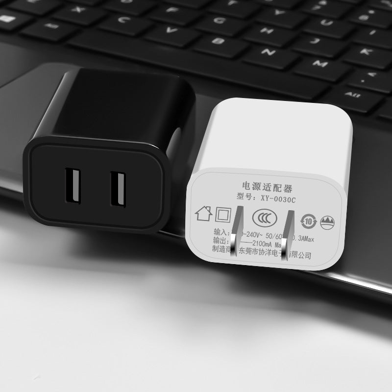 Dual-port mobile phone charger
