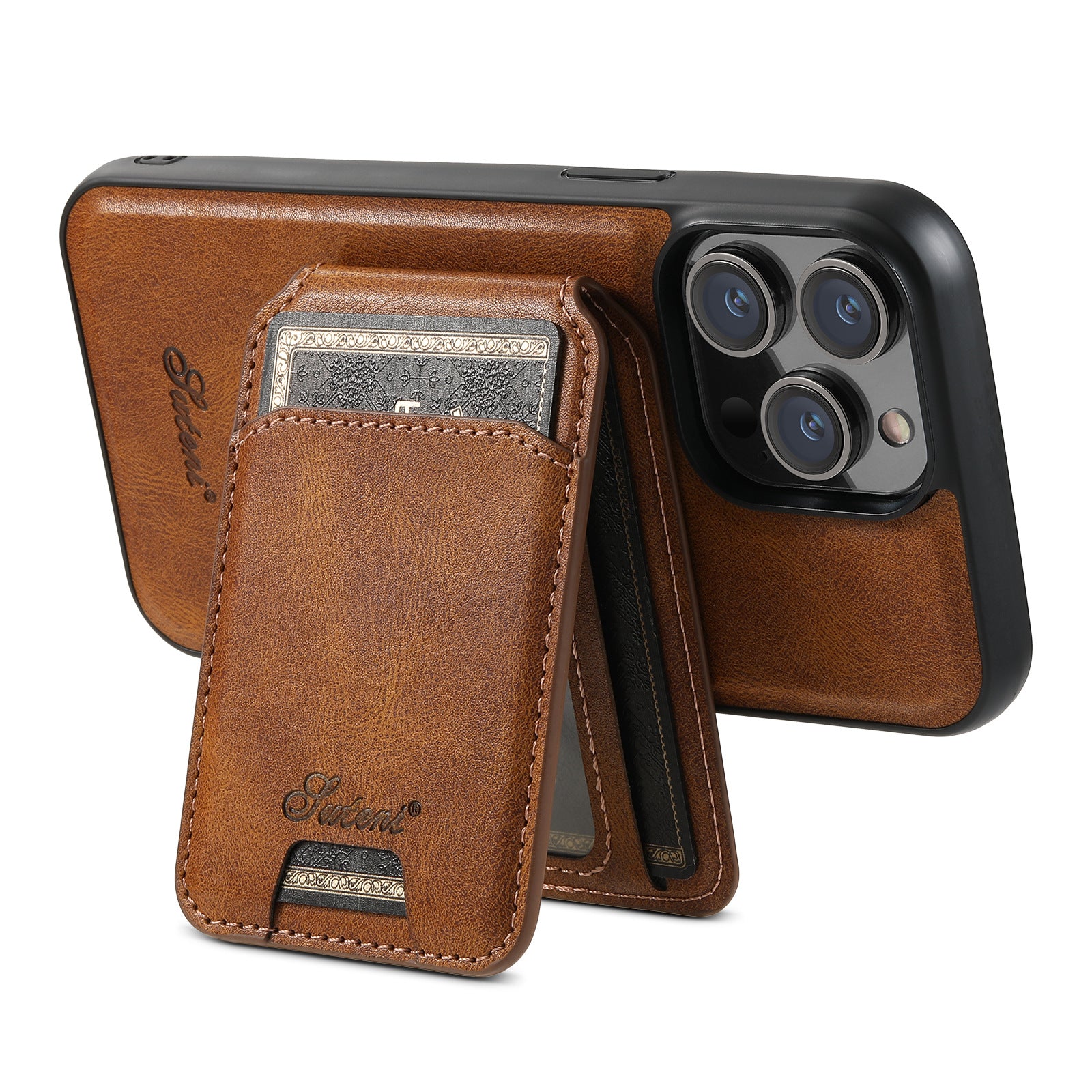 Mobile phone case with magnetic card slot and card holder in one unit