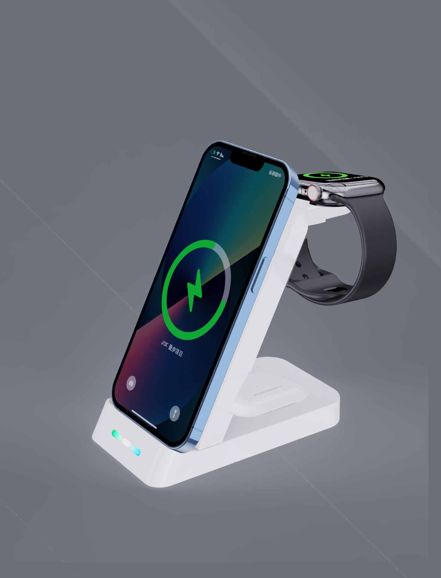 Three-in-One Fast Wireless Charger for iPhone and Samsung