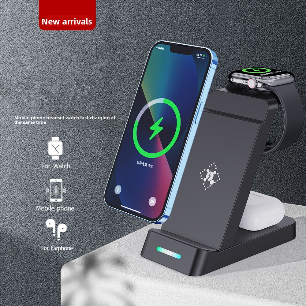 Three-in-One Fast Wireless Charger for iPhone and Samsung