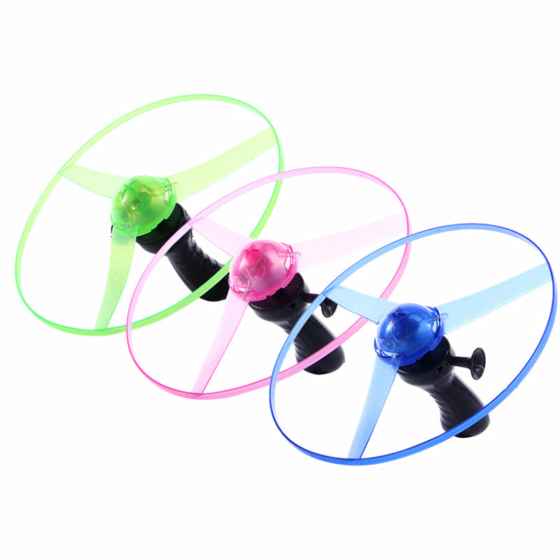 LED Light Up Pull String Flying Disc Toy