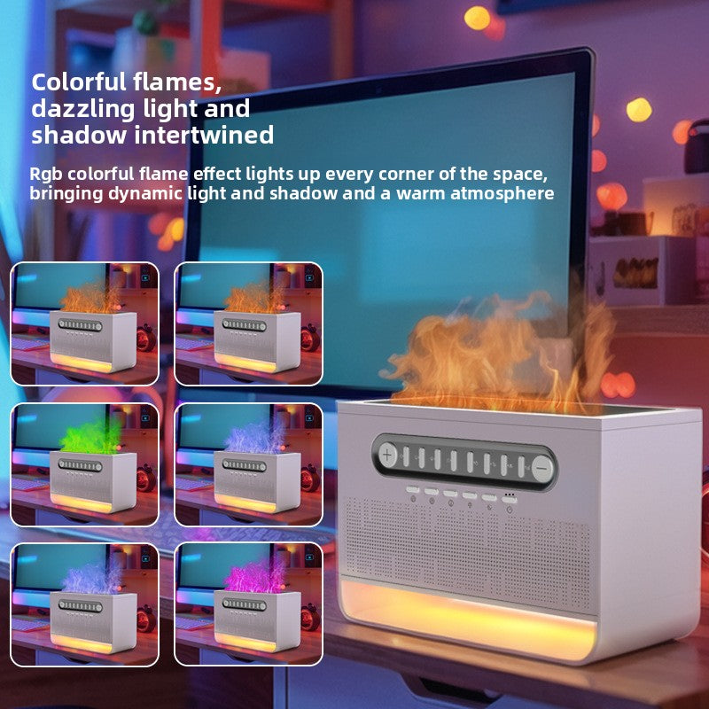 Indoor Bluetooth Speaker with Colorful Flame