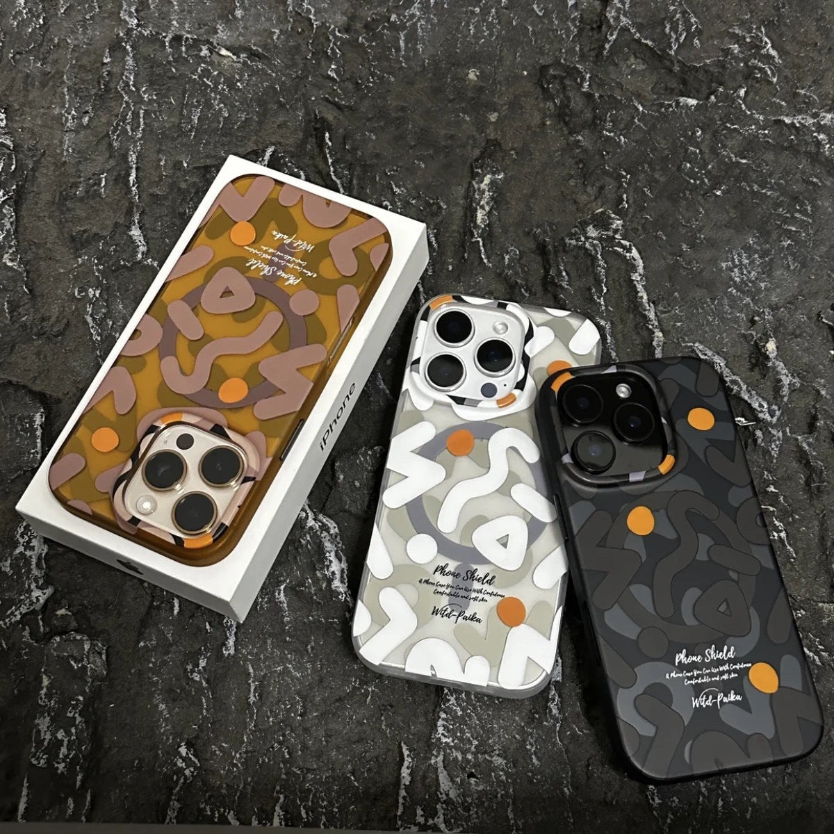 Stained-glass textured phone case