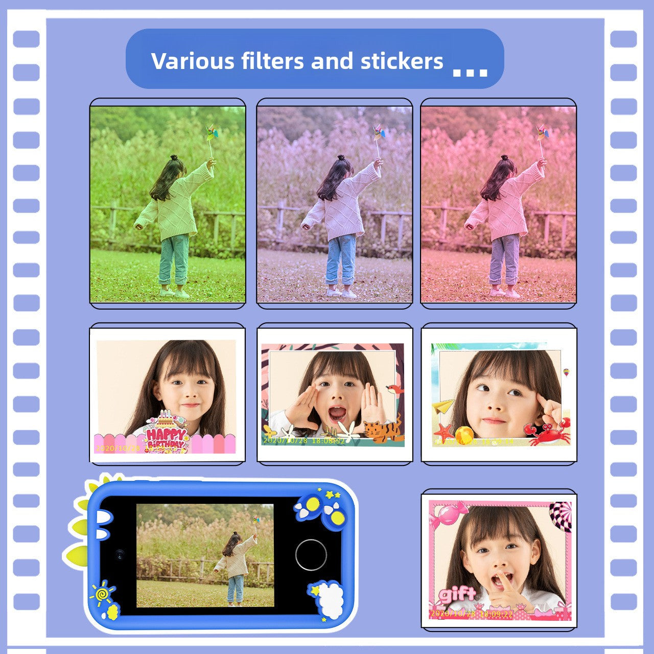 Mini children's camera for taking photos and videos, educational toys