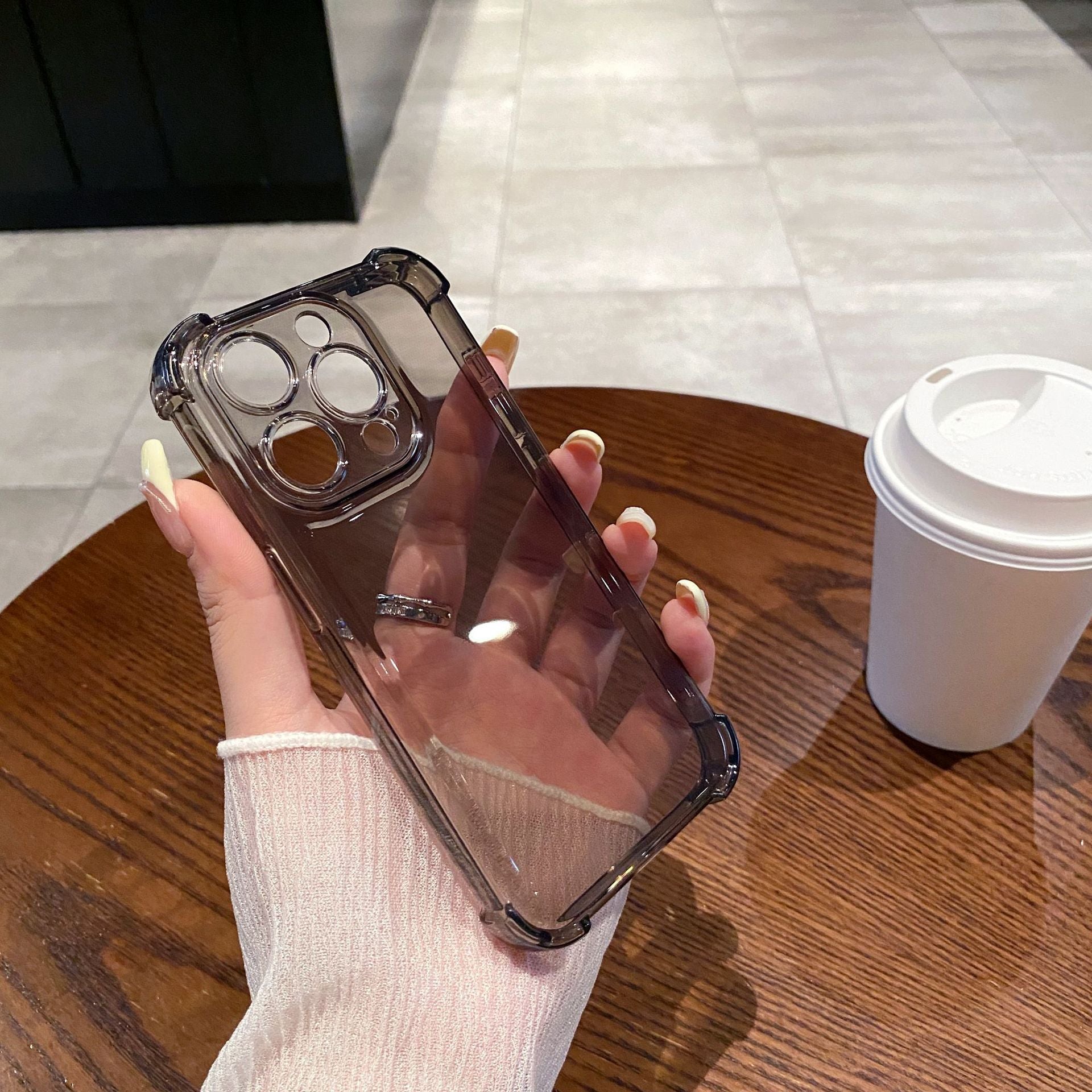 Transparent Shockproof Airbag Phone Case for iPhone Series