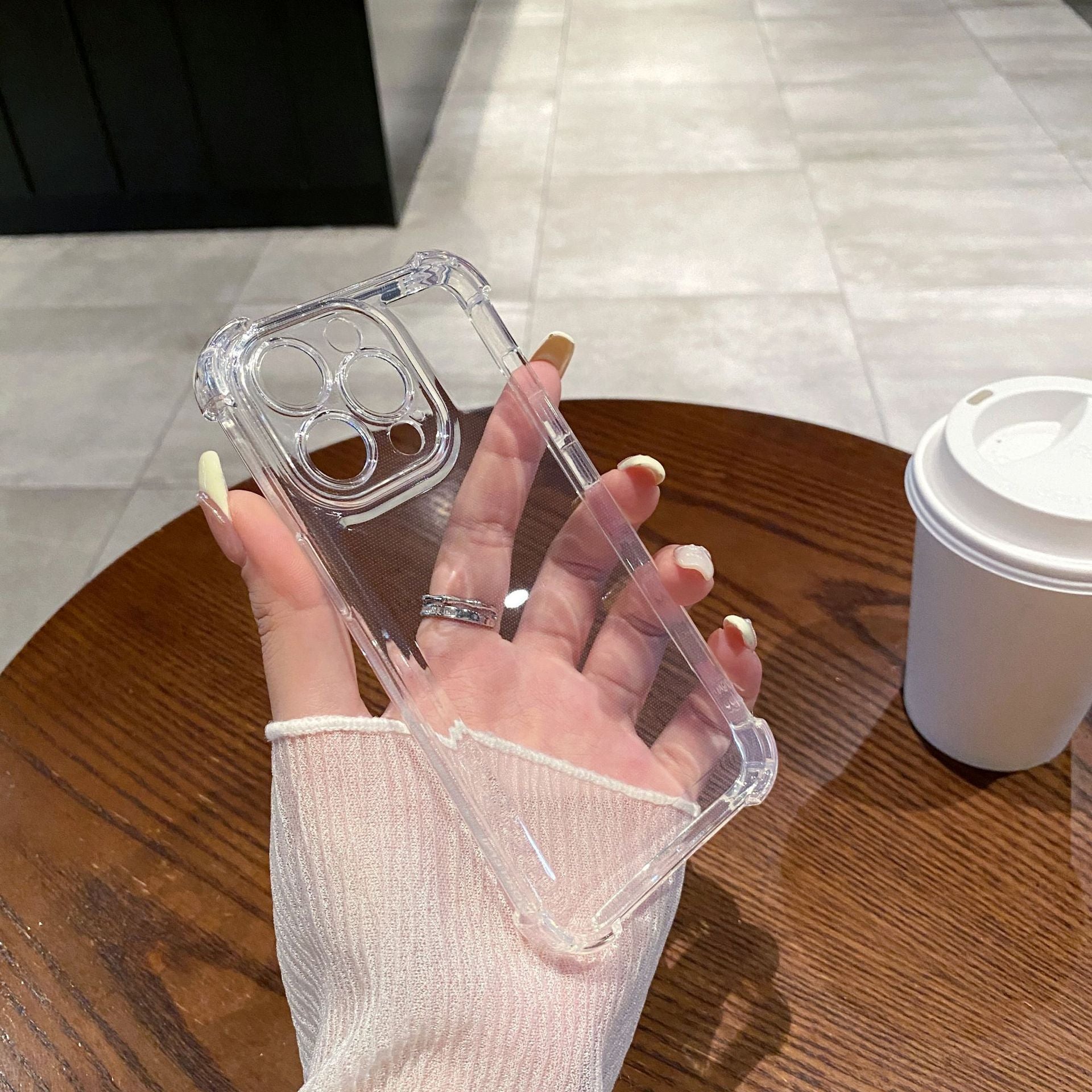 Transparent Shockproof Airbag Phone Case for iPhone Series
