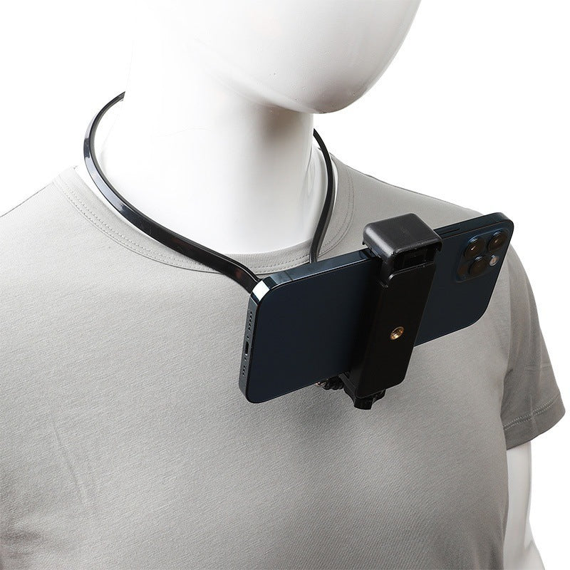 Mobile phone collar-style neck hanger