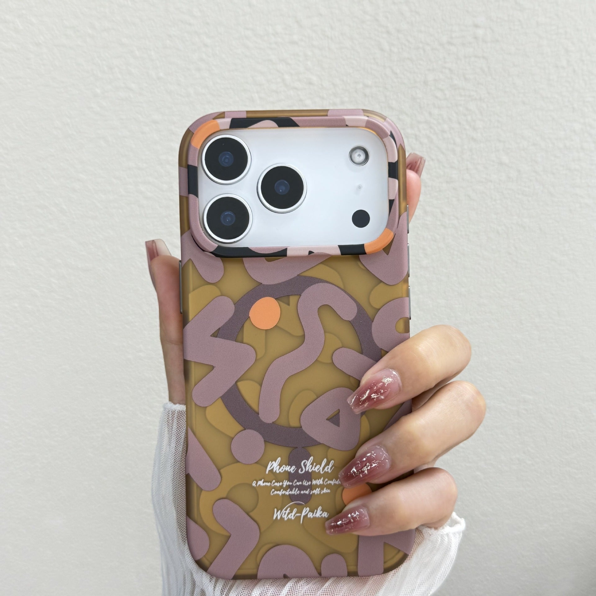 Stained-glass textured phone case