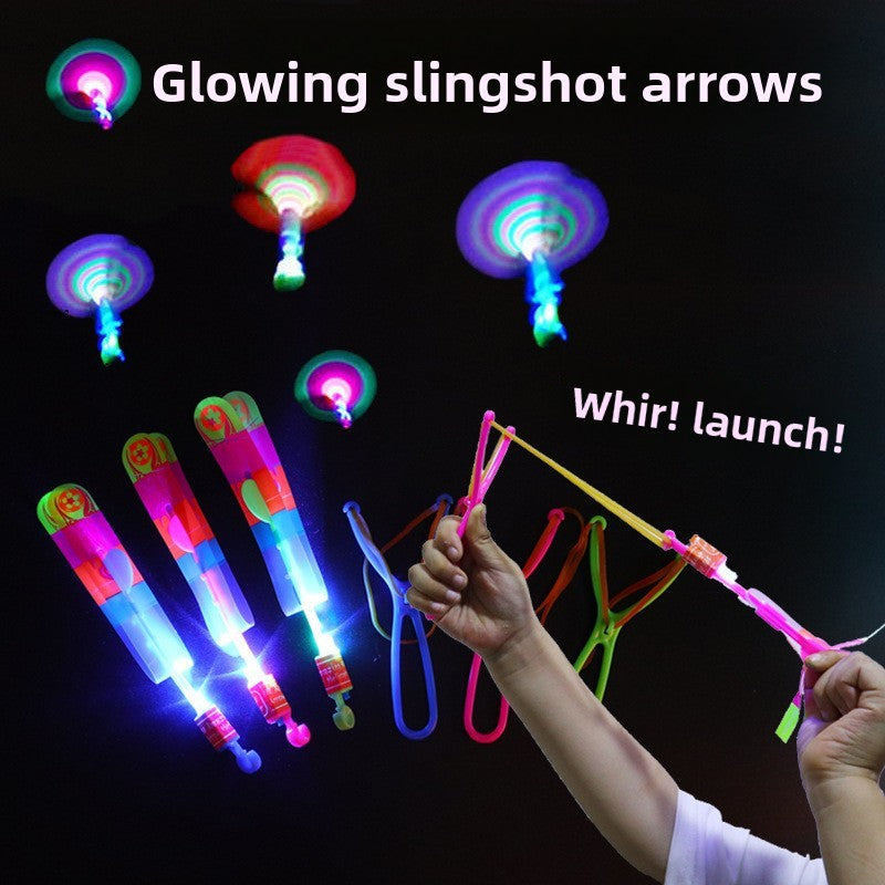 LED Light Up Pull String Flying Disc Toy