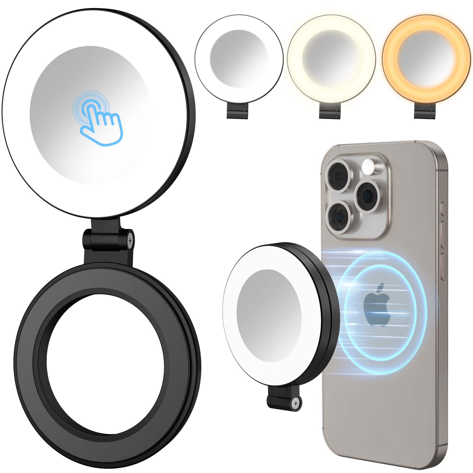 Foldable magnetic phone light for illumination