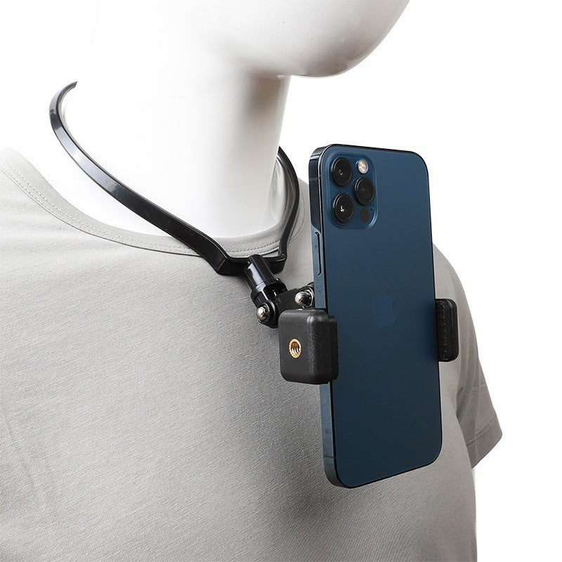 Mobile phone collar-style neck hanger