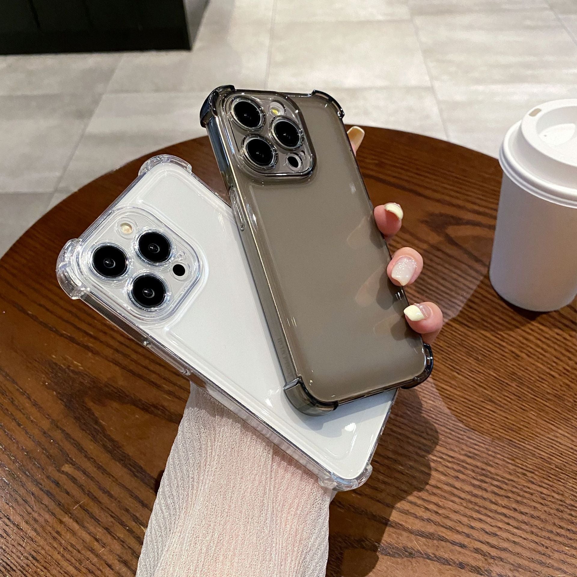 Transparent Shockproof Airbag Phone Case for iPhone Series