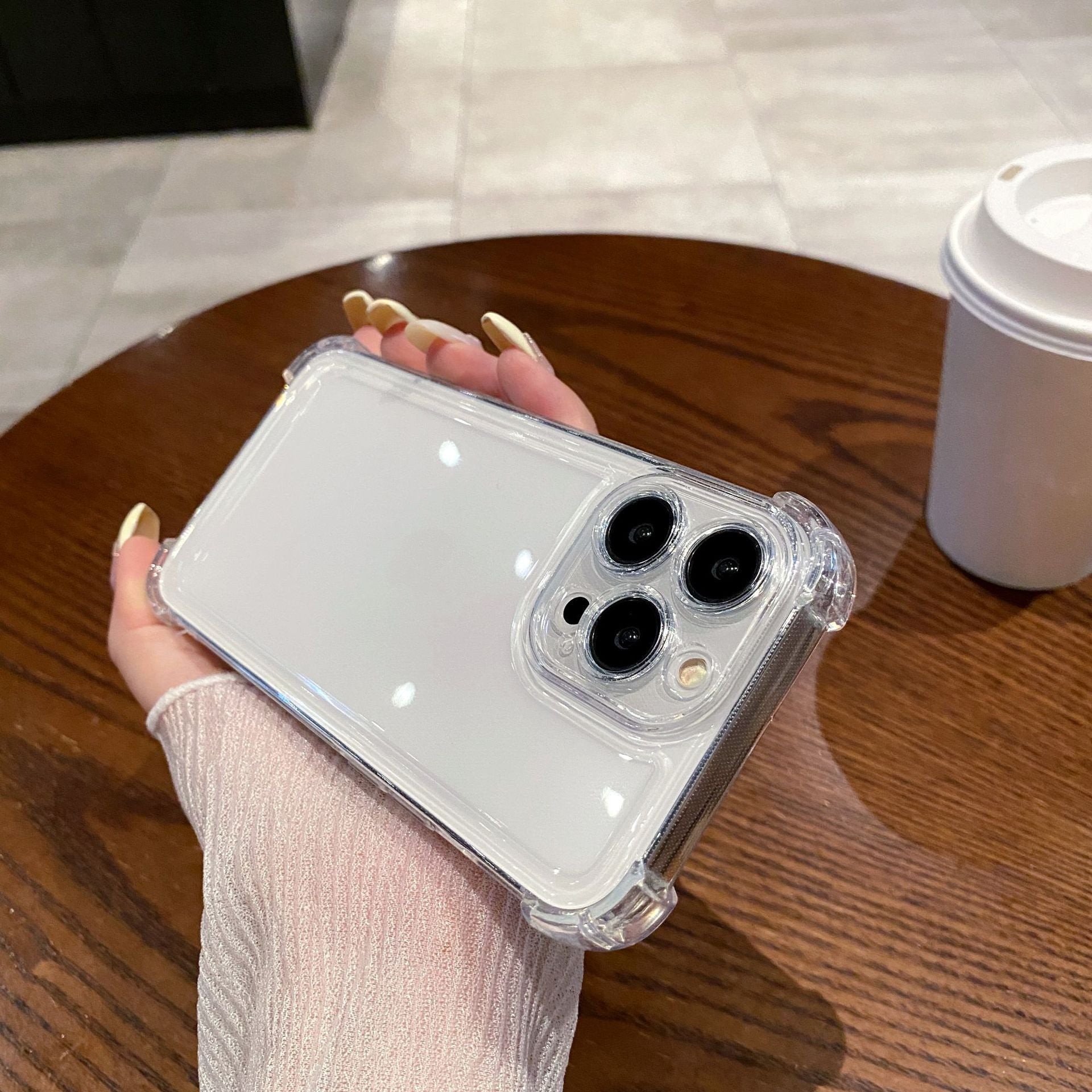 Transparent Shockproof Airbag Phone Case for iPhone Series